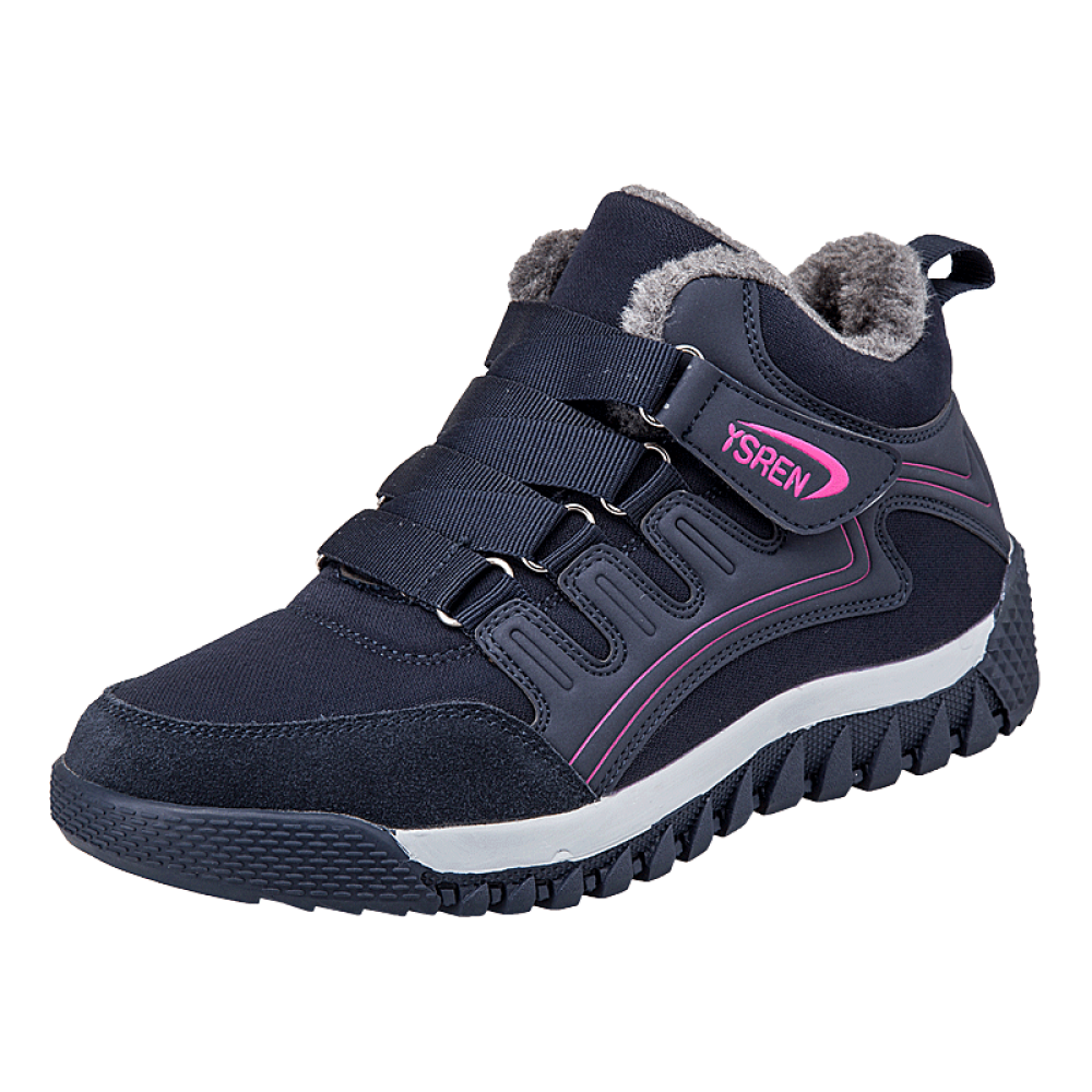 Women Winter Warm Plush Lining Hook Loop Outdoor Ankle Boots