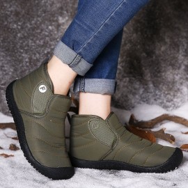 Plus Size Women Winter Waterproof Warm Lined Short Ankle Boots