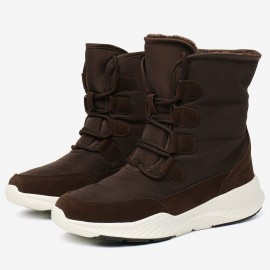 Waterproof Slip Resistant Cross Strap Plush Lining Winter Outdoor Snow Boots