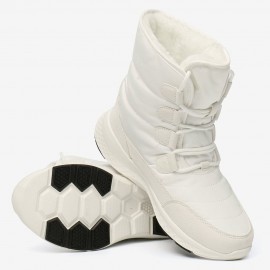 Waterproof Slip Resistant Cross Strap Plush Lining Winter Outdoor Snow Boots