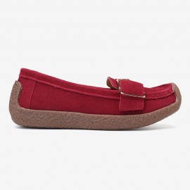 Women Buckle Decoration Comfy Soft Sole Casual Loafers