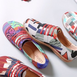 Irregular Pattern Exclusively Sold Lazy Slip On Flat Shoes