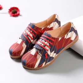 Irregular Pattern Exclusively Sold Lazy Slip On Flat Shoes
