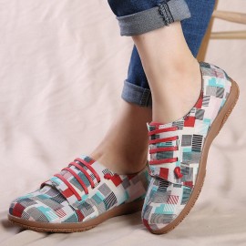 Irregular Pattern Exclusively Sold Lazy Slip On Flat Shoes