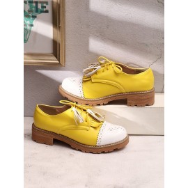 Women Tassel Decor Slip Resistant Casual Ladies Creepers Brogue Shoes