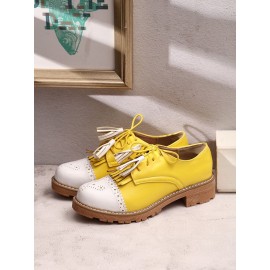 Women Tassel Decor Slip Resistant Casual Ladies Creepers Brogue Shoes