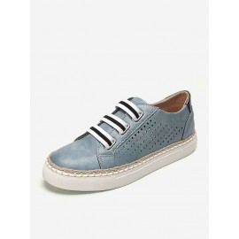 Plus Size Women Comfy Hollow Elastic Band Casual Flat Shoes