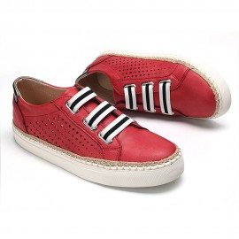 Plus Size Women Comfy Hollow Elastic Band Casual Flat Shoes