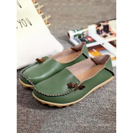 Big Size Comfortable Soft Casual Leather Multi-Way Flat Shoes