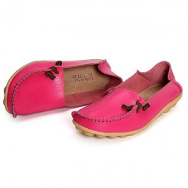 Big Size Comfortable Soft Casual Leather Multi-Way Flat Shoes