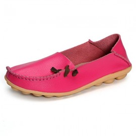 Big Size Comfortable Soft Casual Leather Multi-Way Flat Shoes