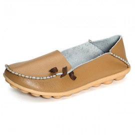 Big Size Comfortable Soft Casual Leather Multi-Way Flat Shoes