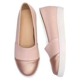 Plus Size Women Casual Splicing Slip On Flats