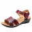 Women Comfy Leather Hollow Hook Loop Wedges Sandals