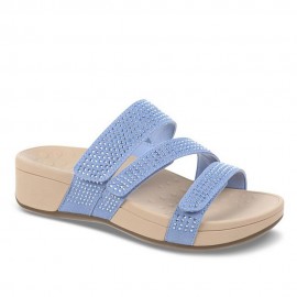 Plus Size Women Rhinestone Opened Toe Hook Loop Platform Casual Slide Sandals