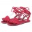 Big Size Women Casual Suede Strappy Solid Color Flat Sandals