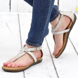 Women Casual Leopard Flip Flops Zipper Flat Sandals