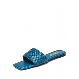 Women Square Toe Solid Color knitted Slip On Slippers