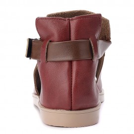 Women Minimalist Fish Mouth Hook Loop Rome Flat Sandals