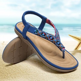 Knitting Slip On Comfy Clip Toe Beach Flat Sandals
