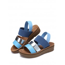 Women Casual Triple Strap Slingback Platform Sandals