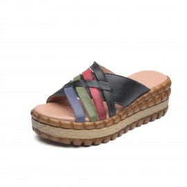 Woven Hollow Platform Sandasl