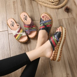 Woven Hollow Platform Sandasl