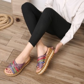 Woven Hollow Platform Sandasl