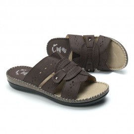 Women Casual Soft Hollow Stitching Flat Sandals
