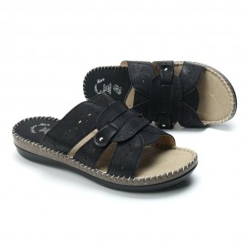 Women Casual Soft Hollow Stitching Flat Sandals
