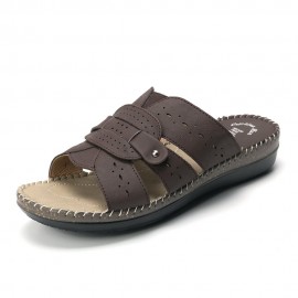 Women Casual Soft Hollow Stitching Flat Sandals