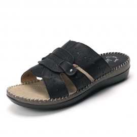 Women Casual Soft Hollow Stitching Flat Sandals