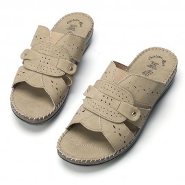 Women Casual Soft Hollow Stitching Flat Sandals