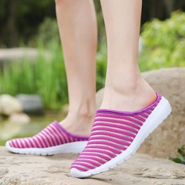 Stripe Breathable Mesh Beach Slippers