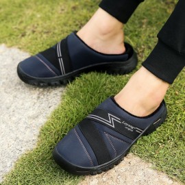 Women Winter Warm Lining Closed Toe Flat Home Slippers