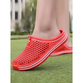 Women Summer Large Size Couples Comfy Breathable Hollow Out Garden Shoes Casual Slippers