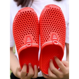 Women Summer Large Size Couples Comfy Breathable Hollow Out Garden Shoes Casual Slippers