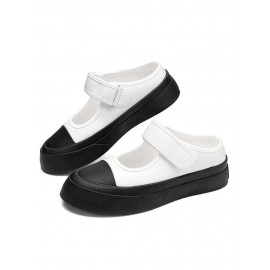 Women Halcyon Beach Vacation Comfy Hook & Loop Platform Closed Toe Slippers