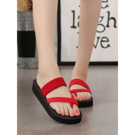 Women Clip Toe Comfy Non Slip Casual Beach Platform Slippers